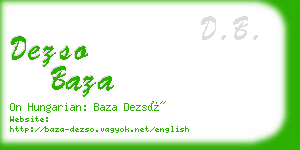 dezso baza business card